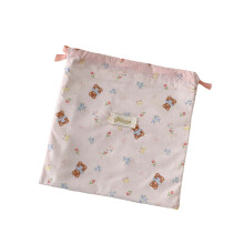 1Pc Small Drawstring Makeup Bag Travel Toiletry-Pink large