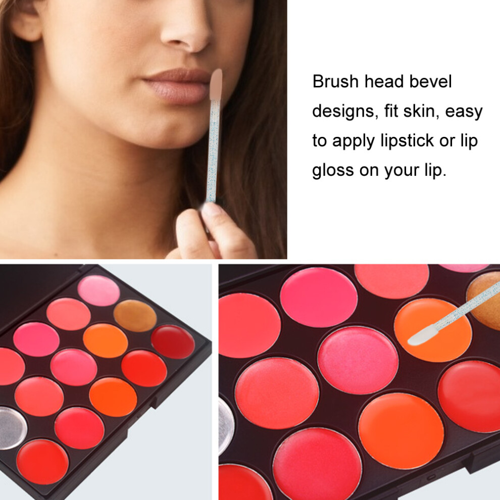 100pcs Disposable Lip & Lash Cleaning Cotton Swab Makeup Brush