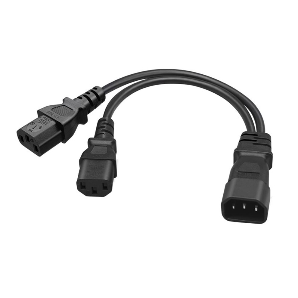 Efficient And Convenient Iec320 C14 To 2Xc13 Power Extension Cable Splitters Cord For Computer,Pc Easily 9323874989341
