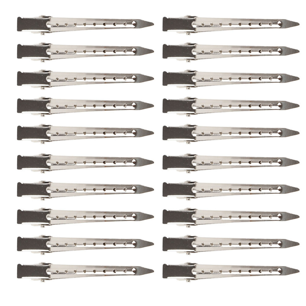 Premium 20pcs Metal Duck Bill Hair Sectioning Clips for Salon Professionals