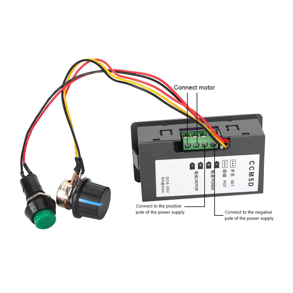 6V-24V Digital Pwm Motor Speed Controller With Stepless Adjustment 8711361917075