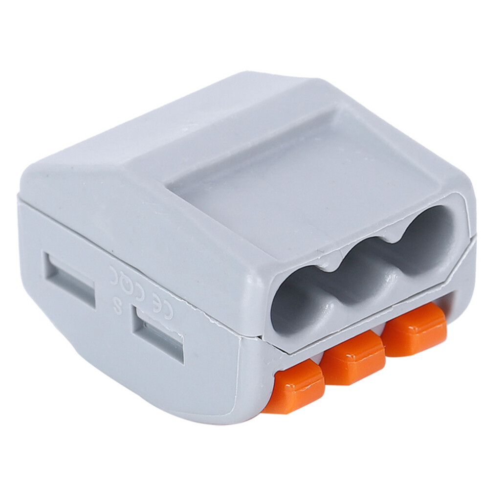 10Pcs Pct-213 3 Way Electrical Wiring Connector Push In Compact Fast Connection 4681361917532