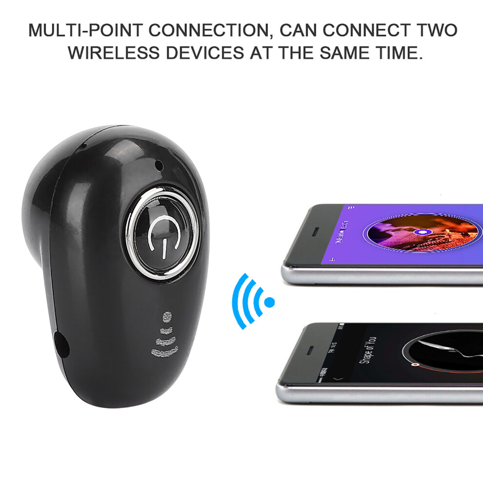 S650 Mini Bluetooth Earbuds Wireless In-Ear Headset Black 9411361918285