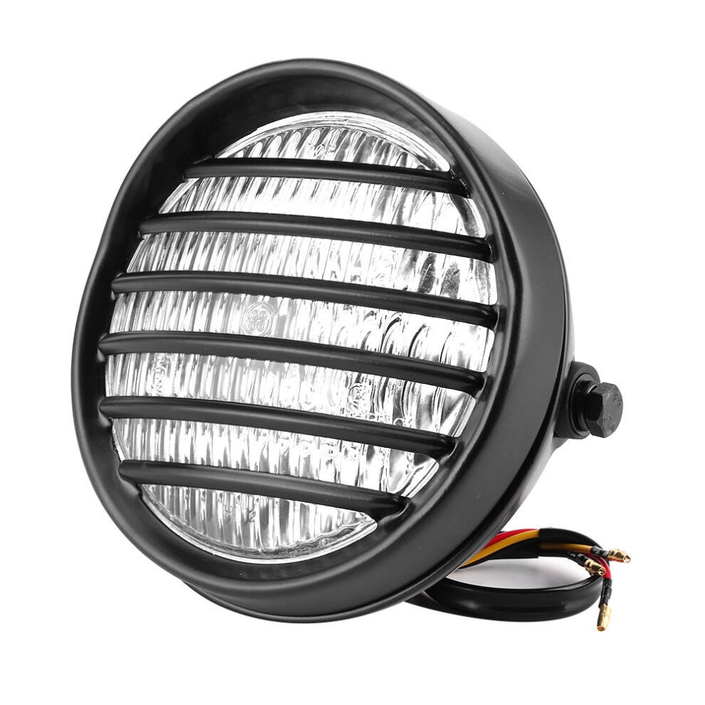 6In Round Clear Glass Headlamp With Grill - Universal 35W Halogen 9471361918333