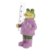 Hanging Frog Rain Gauge Tools Outdoor Rain Measure Gauge Tube Garden Frog Statue Decoration