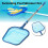 Pool Cleaning Set: Deep Leaf Skimmer Net Leaf Rake & Aluminum Pole 7