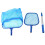 Pool Cleaning Set: Deep Leaf Skimmer Net Leaf Rake & Aluminum Pole 3