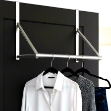 Geezy Stainless Steel Over The Door Hanger Bar | Hanging Clothes Rod