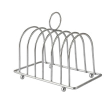 Toast Rack 2Pcs Stainless Steel Toast Bread Rack Restaurant Home Holder 6 Slices Food Display Tool for Kitchen Accessories Silver