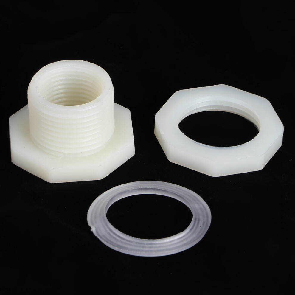 10Pcs G1/2 Dn15 Aquarium Connector Fittings, Abs, Female/Male Thread 8321361925255