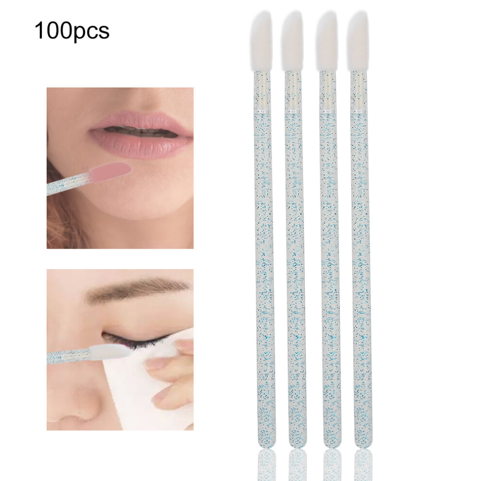 100pcs Disposable Lip & Eyelash Cleaning Cotton Swab Makeup Brush