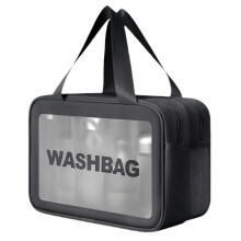 Reise-Make-up-Tasche, Kosmetiktasche, Kulturbeutel,-Schwarz L