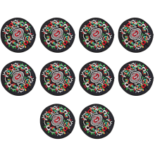 Aufbügelbare Patches, gestickte Verzierungen für personalisierte Kleidung, Yoga-Lotus-Yin-Yang- und indische Glückssymbole im Retro-Stil,