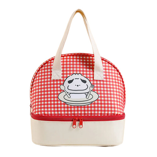 Kühltasche, schöne Lunchbox,-Rotes Gitter