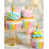 Σετ καλυμμάτων για cupcakes με ουράνιο τόξο, στεγανωτικά στο λίπος, ανθεκτικά στο 5
