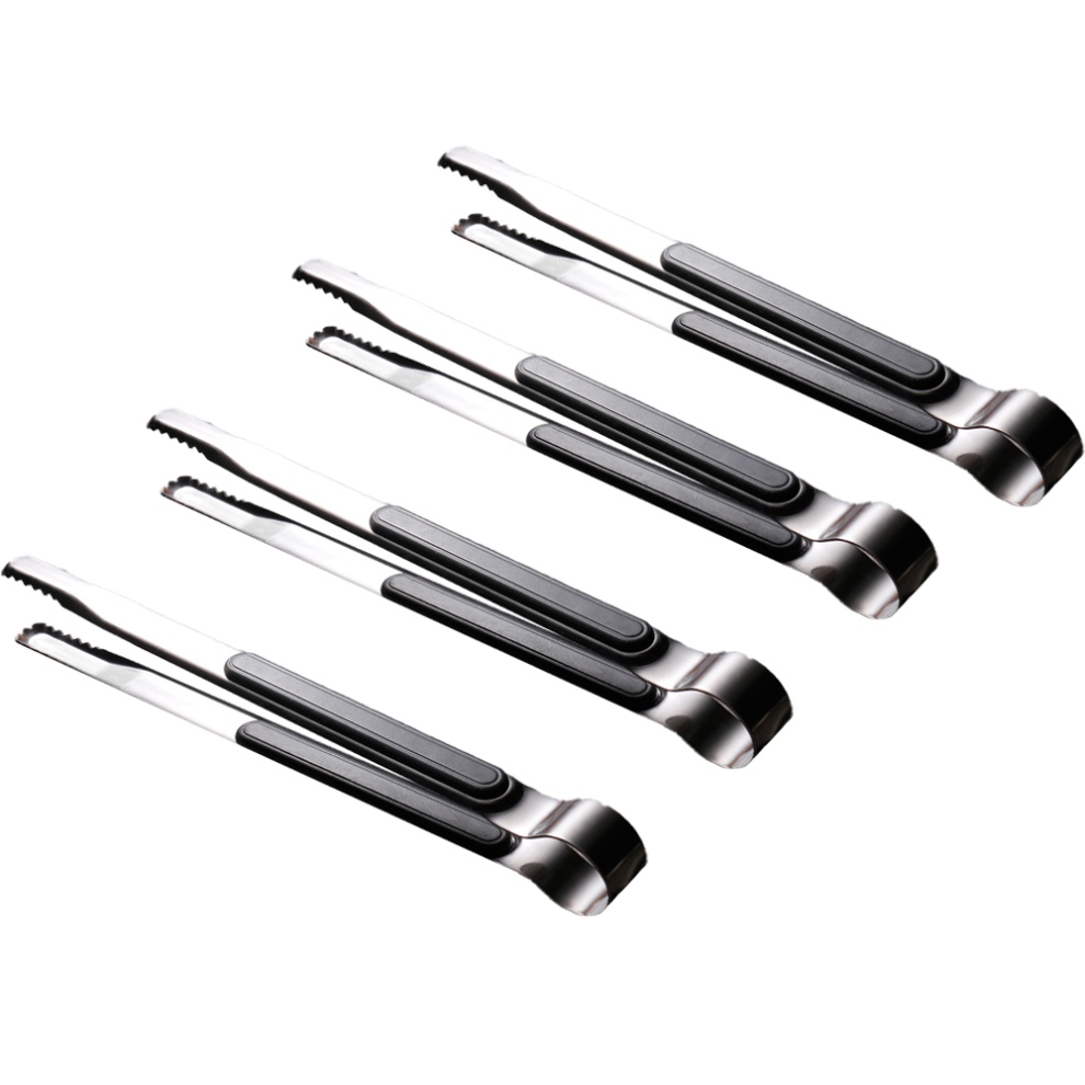 Professional Cooking Tongs, Heat Resistant Ergonomic Anti-Scalding Handle Stainless Steel Kitchen Tongs with Strong Grip Serrated Metal Tong Heads, Di