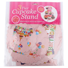 Maisiúcháin Bláthanna Túr Cupcake atá Cairdiúil don Chomhshaol, Stíl Peitil, Compánach Taistil, Éasca le Tionól, Taispeántas Milseog