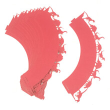 Pirottini di carta ecologici e atossici, dal design decorativo, ideali per anniversari, compleanni e matrimoni, colore rosso (12 pezzi)