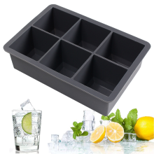 Čtvercový výrobník ledu na whisky, silikonové flexibilní formy na led na whisky, stohovatelný design pro úsporu místa