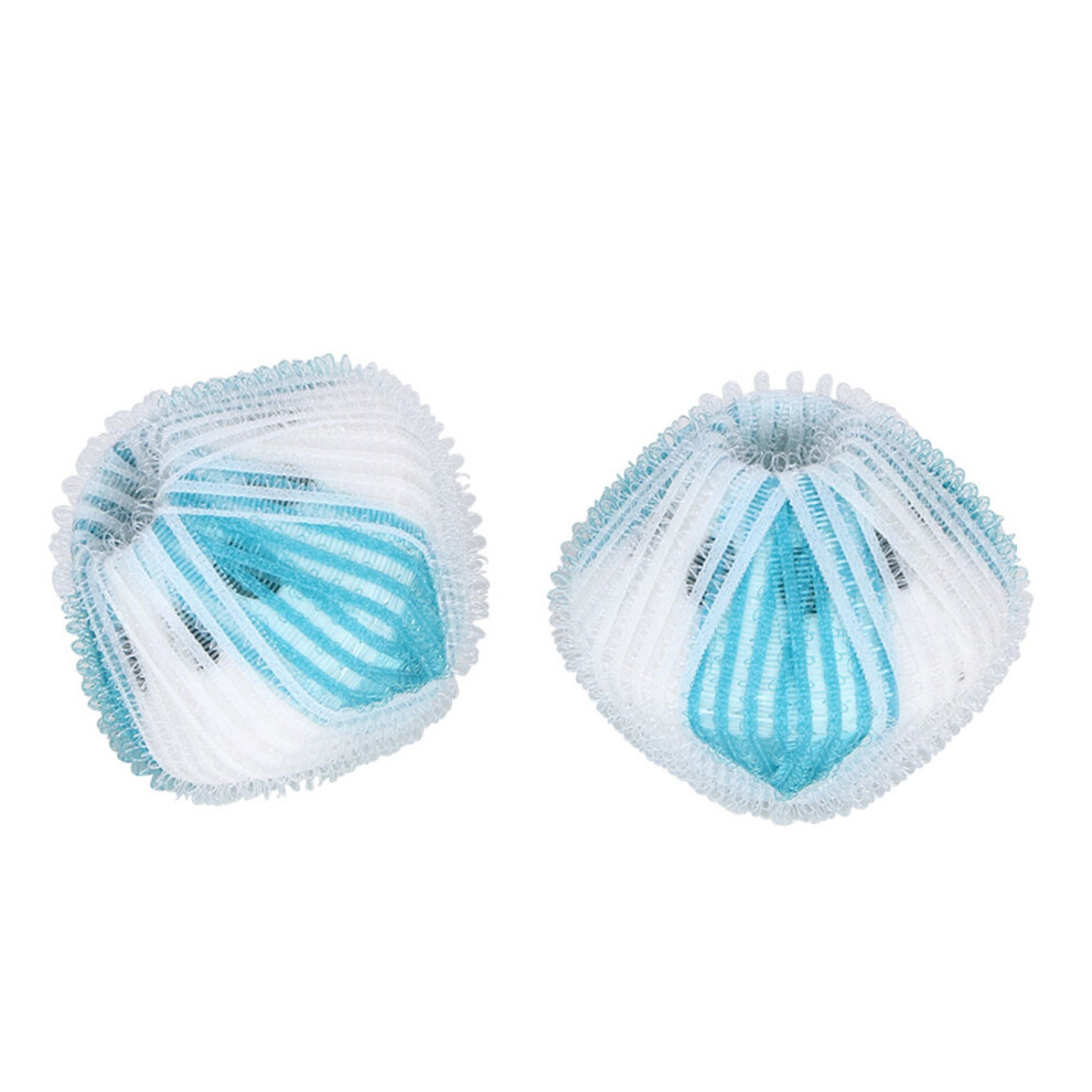6 Pieces Laundry Balls for Washing Machine Hair and Lint Removal Blue White