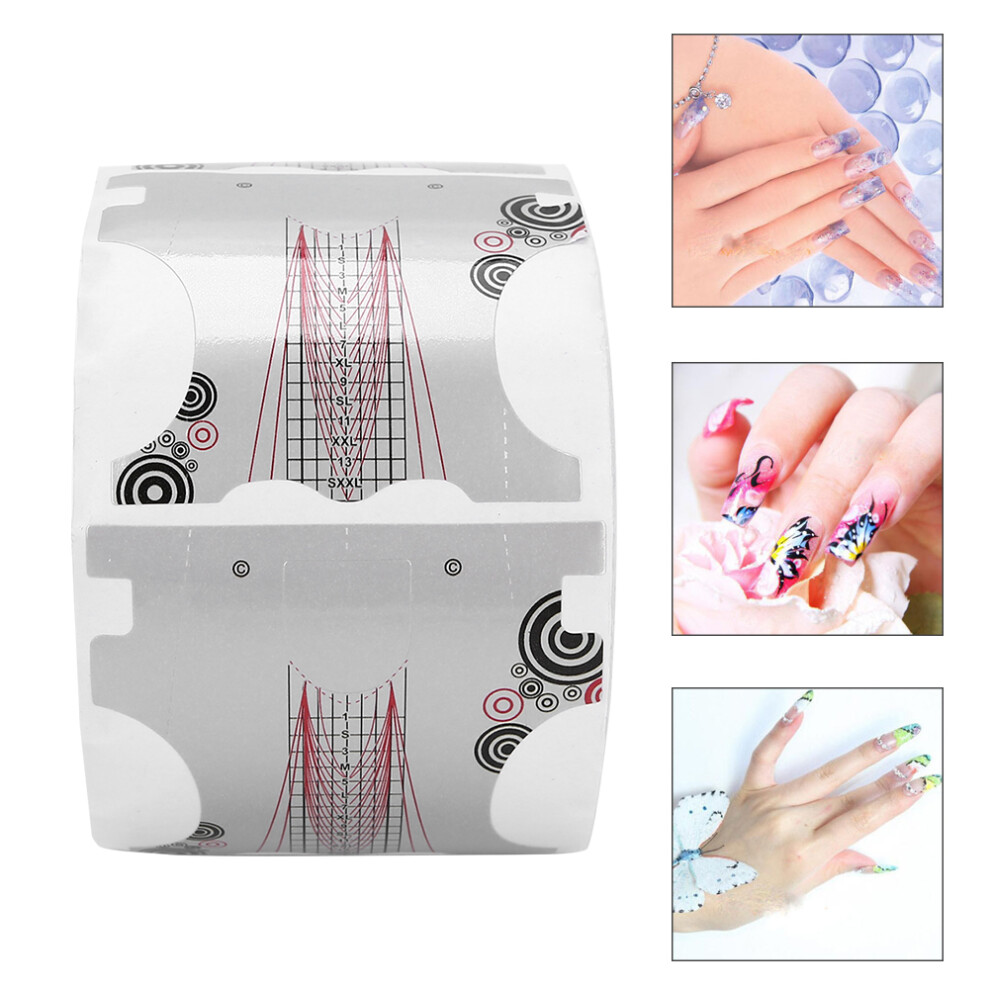 500pcs Nail Extension Stickers Self Adhesive Acrylic Nail Art Form Decoration