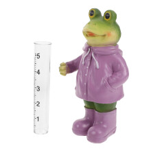 Decorative Frog Rain Gauge Accurate Outdoor Rainfall Measuring Tool Statue for Garden Easy to Install Weatherproof Water Gauge for Lawn Decor