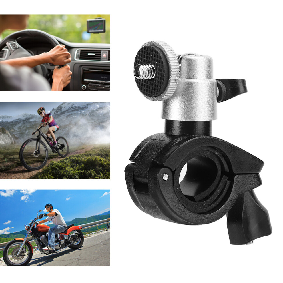 Car Dash Cam Mirror Mount Holder 360 Rotation, Durable Metal Silver 8231361933559