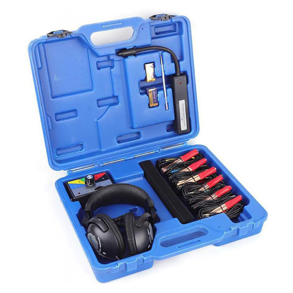 6 Channel Car Chassis Engine Auto Electronic Stethoscope - Noise Finder Sound Detector Tester Tool With Headphones For Abnormal Sound Sensors Repair 9105992107629