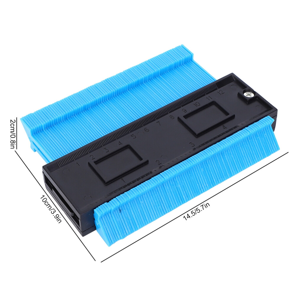Blue Irregular Contour Gauge Ruler - 120Mm Woodworking Tool 9471361937488
