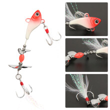 Luminous Fish Shape VIB Lure with Rotating Sequins for Fishing