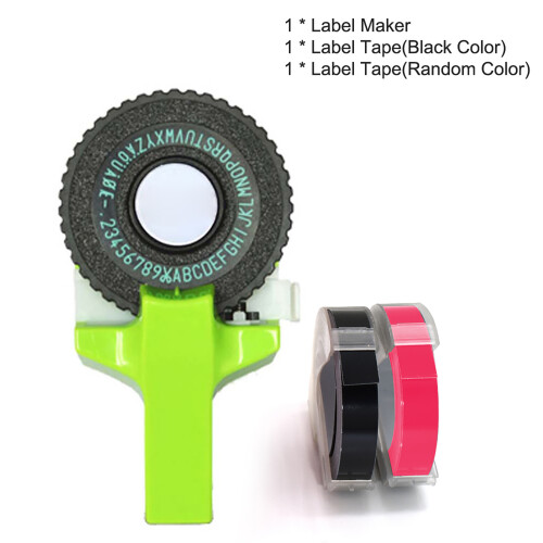 Mini Portable Manual Label Maker with 9mm PVC Tape - Multiple Colors 2