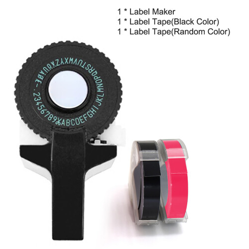 Mini DIY 3D Embossing Label Maker with 2 Rolls PVC Tapes 9mm Portable 2