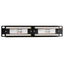 Durable 12-Port Ethernet Patch Panel Standard T568A/B Wiring