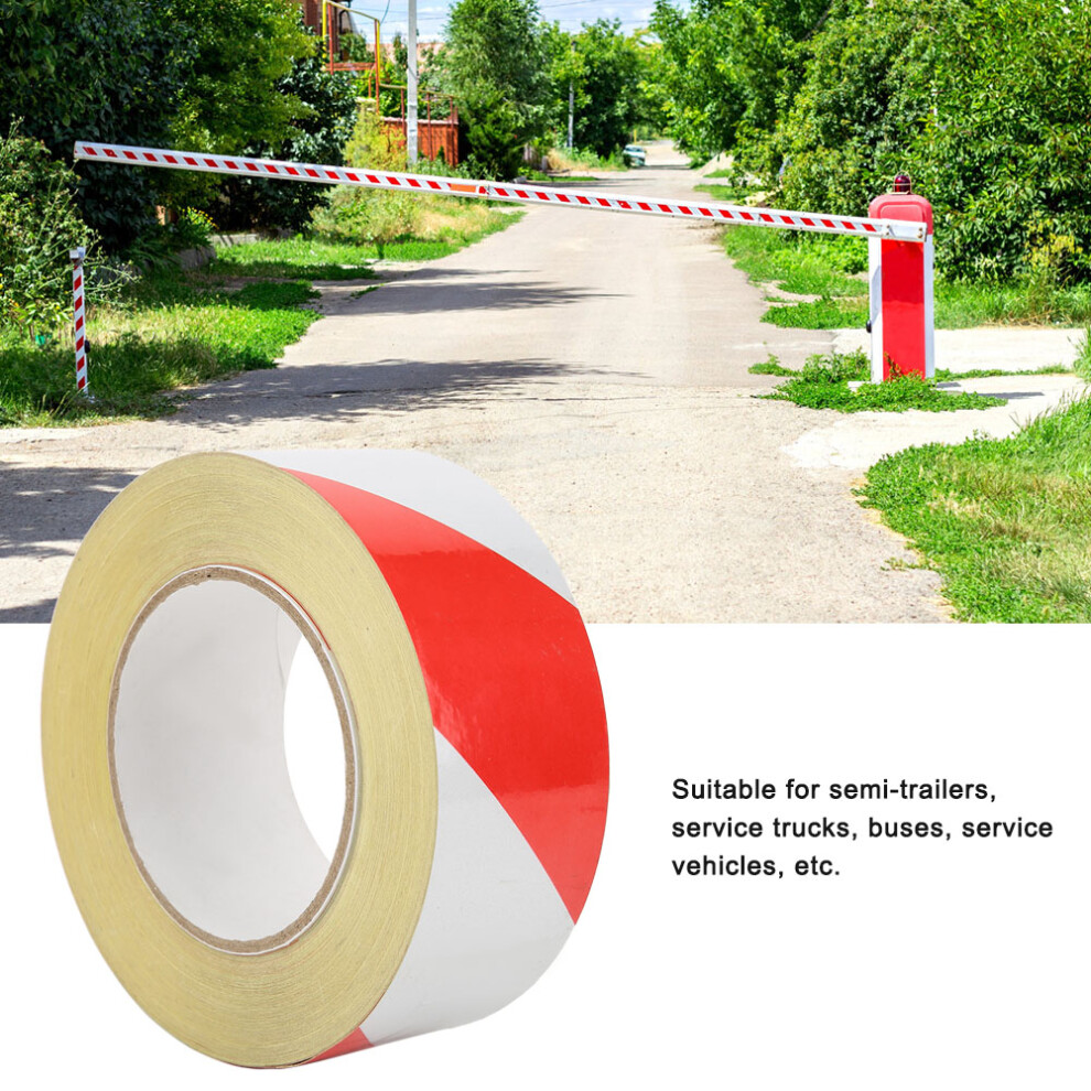 Pvc Reflective Warning Tape 50Mm X 46M Red White Safety Marking Adhesive 7901361940598
