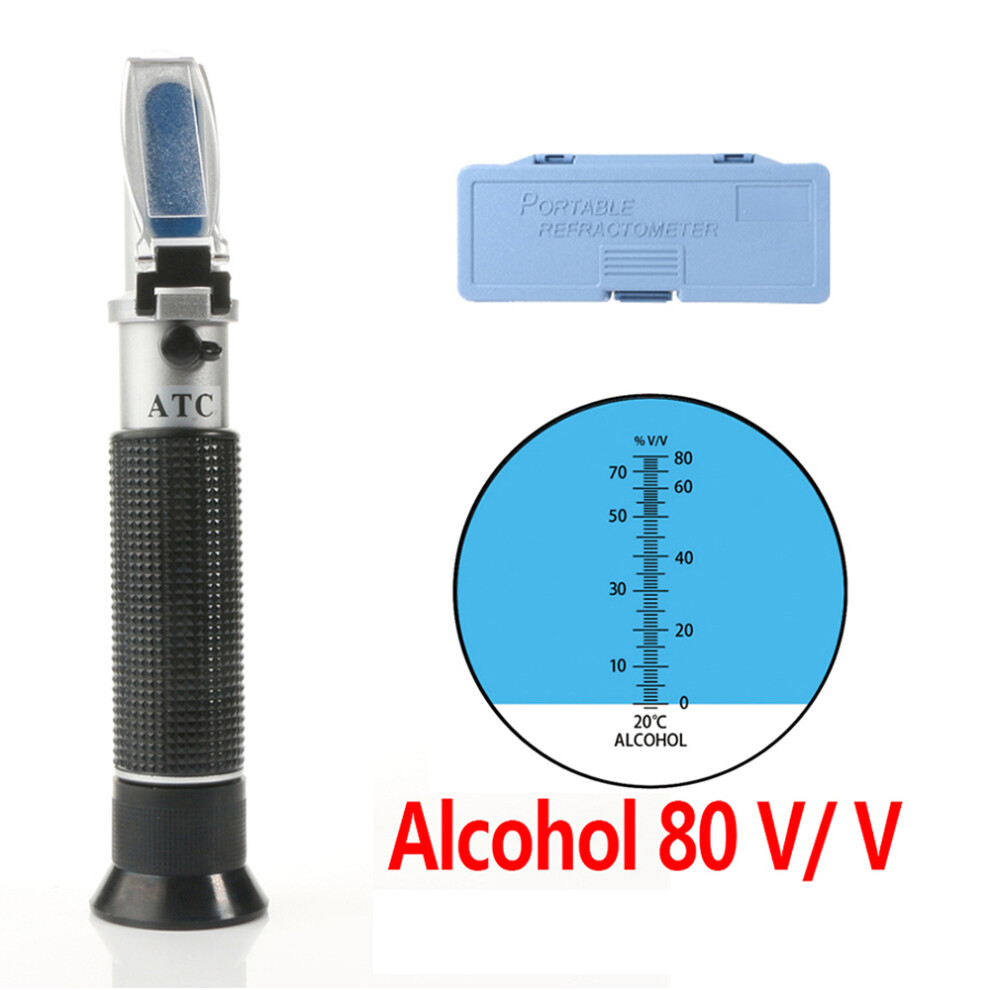 Handheld Atc Alcohol Refractometer For Liquor Testing 0-80% Volume Range 9401361942533