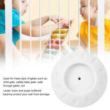 2 Stück weiße Silikonschutzvorrichtungen für Babysicherheitsgitter, Türen, Vorhangstangen