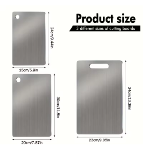 Zaprix Stainless Steel 3pcs Cutting Boards 2