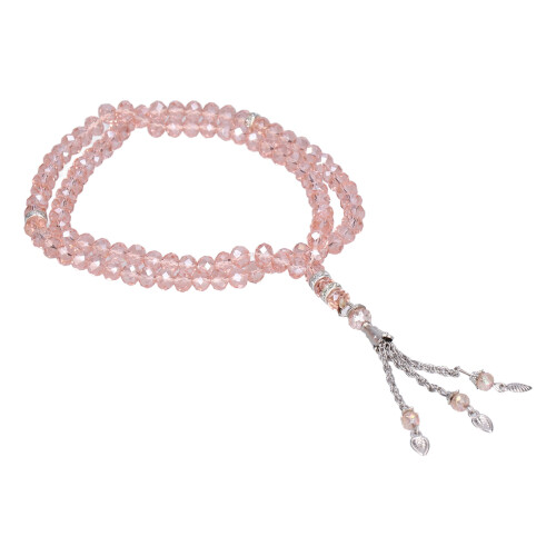 Pink 2er Set Muslime Gebetsperlen 99 Perlen Mihrab-Separatoren 8mm 2