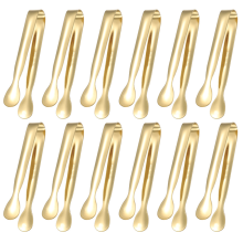 Pince à sucre, outils miniatures en acier inoxydable pour le service de bonbons danois et d'amuse-gueules, avec poignée flexible, compatible