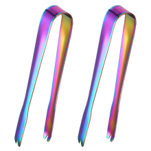 Servierzange, elegantes goldfarbenes Spitzendesign an der Seite, lebensmittelechter Edelstahl, vielseitig einsetzbar, optimale Größe für Tee,