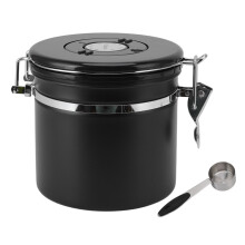 Contenitore per caffè con indicatore di data, barattolo ermetico in acciaio inox per una conservazione ottimale del caffè, contenitore sottovuoto