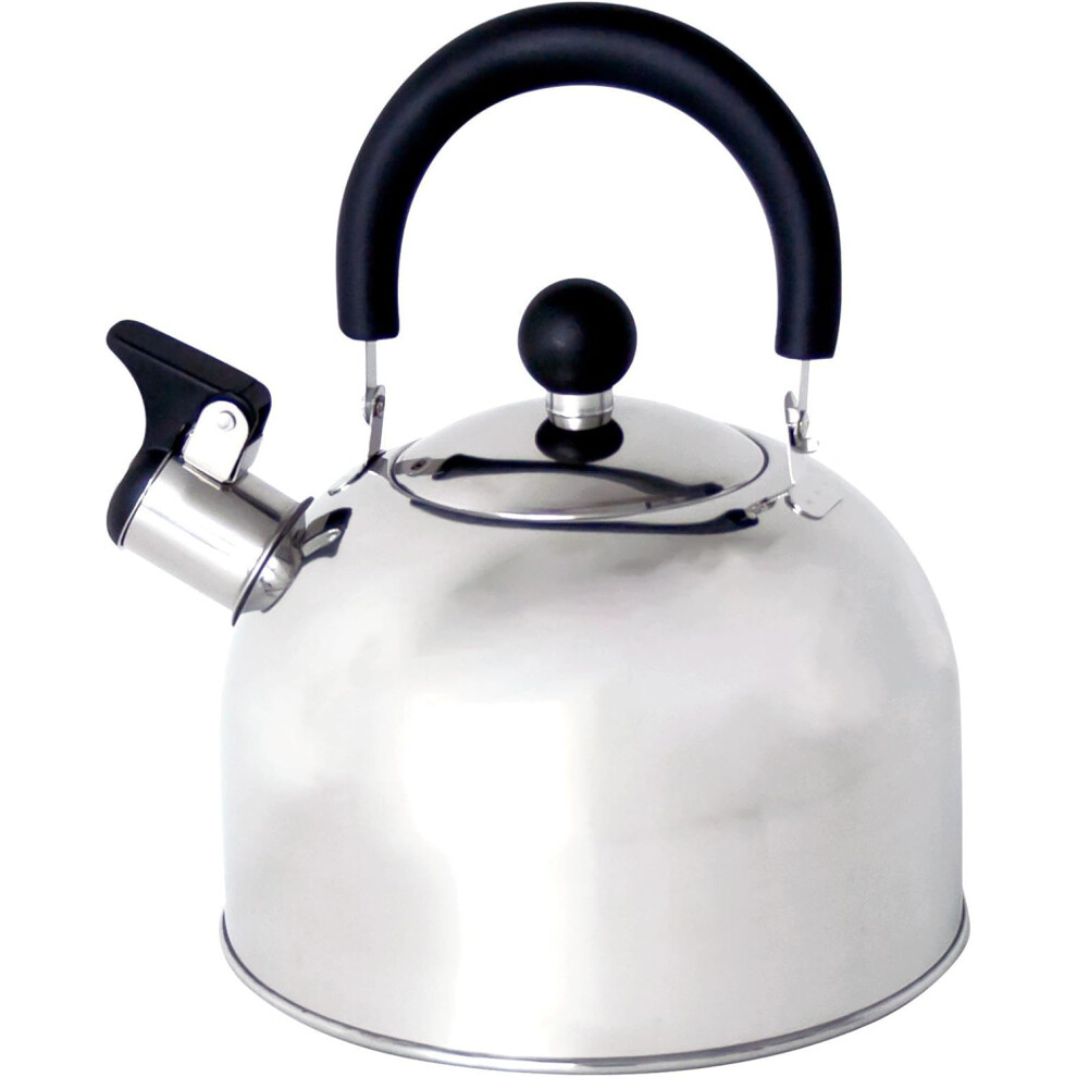 Chic Tea Kettle, Everyday Use Stainless Steel Whistling Pot, 4 Liter, Durable And Fast To Boil With Cooling Handle-image-OPC-PMZNX92-NEW