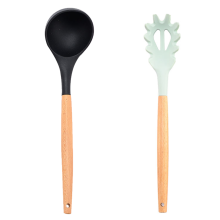 Conjunto para servir massa, garfo para massa resistente ao calor e feito de material próprio para alimentos, cabo de madeira com design ergonômico,