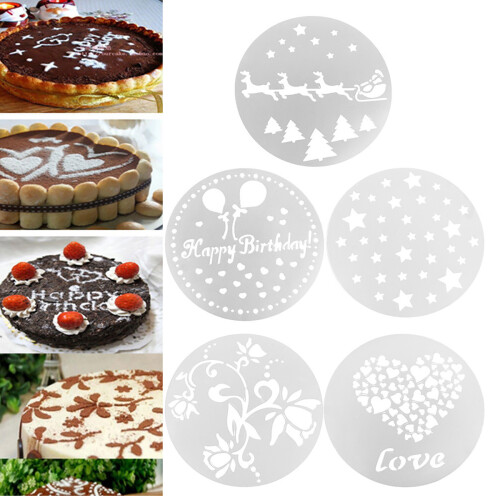 Elegant Creations: Στένσιλ για τούρτες γάμου με λουλούδια, επαναχρησιμοποιήσιμα πρότυπα 2