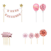 Decorazioni per cupcake a forma di stella dorata per torte di compleanno, applicazioni versatili per decorazioni di dolci per matrimoni, addii al