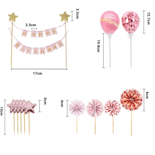 Διακοσμητικά για cupcakes Gold Star για τούρτες γενεθλίων, ευέλικτες εφαρμογές για γάμο, 1
