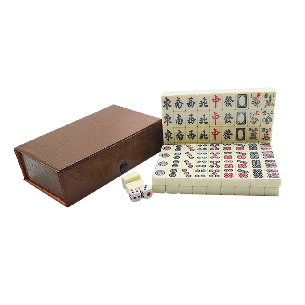 Resin Chinese Version Mahjong Set Wooden Suitcase Avoid Alzheimers-image-OPC-PMZP5J9-NEW