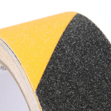 Mattierte wasserdichte PVC rutschhemmende Klebeband 50 mm x 5 m Schwarz Gelb Bodenwarnung