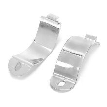 Motorrad Scheinwerferhalterung Stand Unterstützung 2 Stück Aluminiumlegierung 1,5-2,0 Zoll Silber