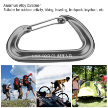 Outdoor-Grau Aluminiumlegierung Karabiner D-Schnalle Schlüsselhaken Federklipps